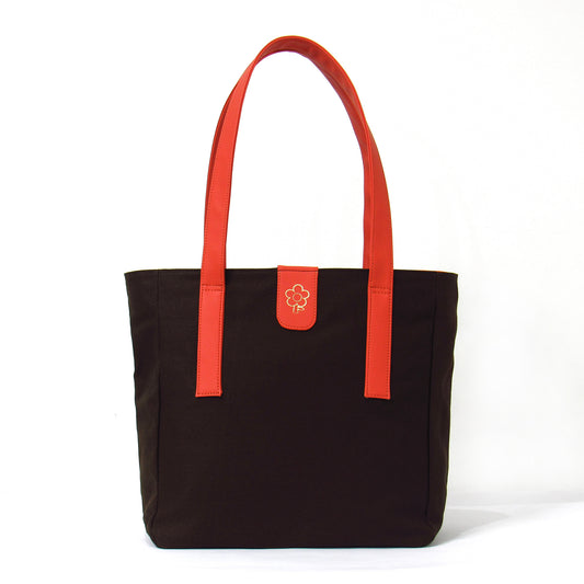 DENIM TOTE CHOCOLATE ASAS NARANJA - CCS