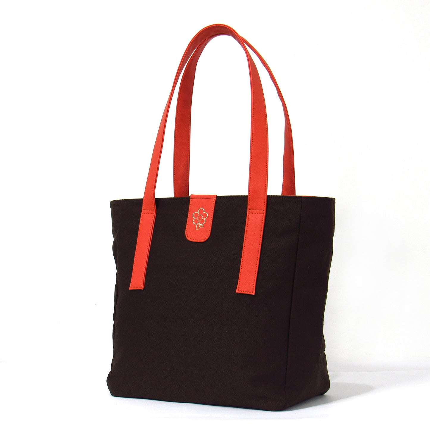 DENIM TOTE CHOCOLATE ASAS NARANJA - CCS