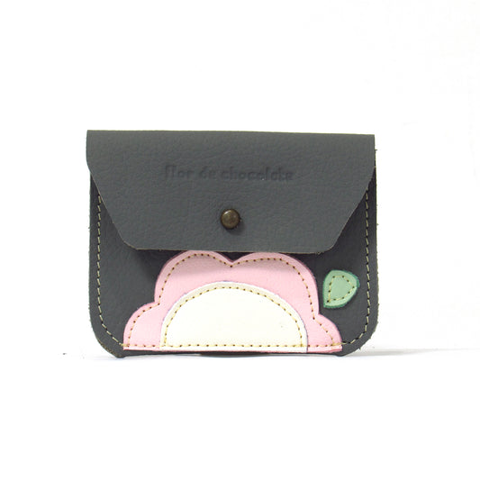 PORTA TARJETAS PETIT LE FLEUR GRIS