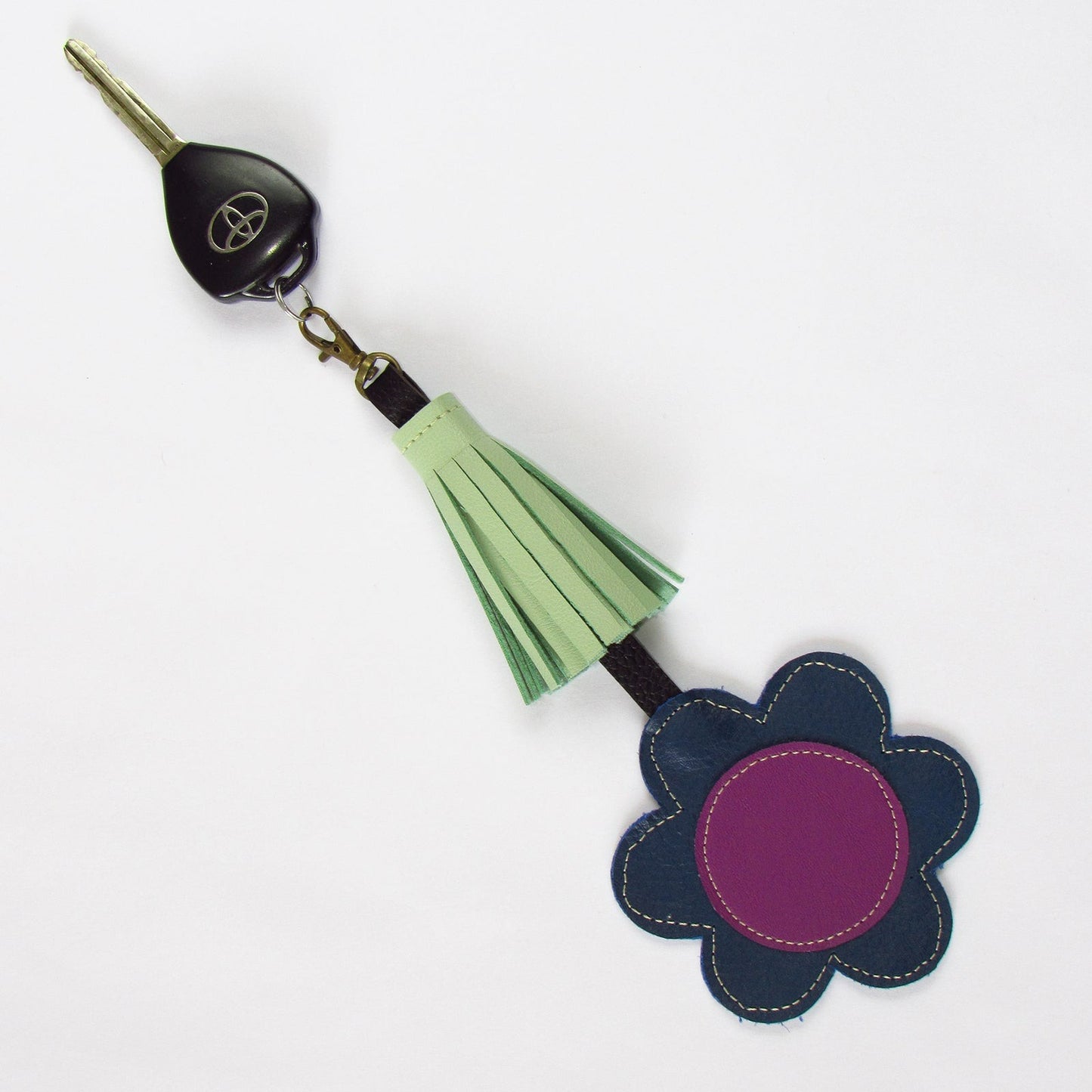 LLAVERO FLOR & FLECO AZUL