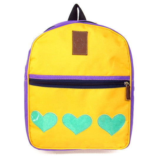 MORRAL NIÑA CORAZONES PARCHITA AGUAMARINA