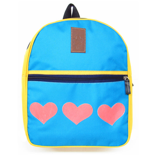MORRAL NIÑA CORAZONES TURQUESA
