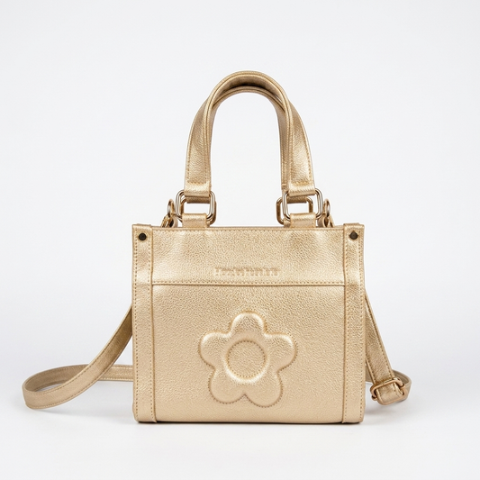 LE FLEUR MINI TOTE DORADA