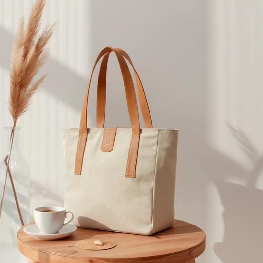 DENIM TOTE BEIGE - CCS