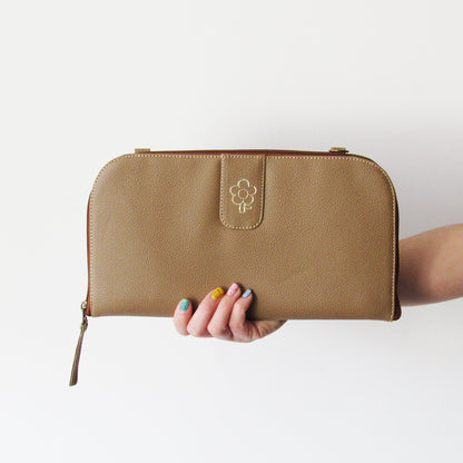 PALETTE CLUTCH & BANDOLERA CARAMELO - CCS