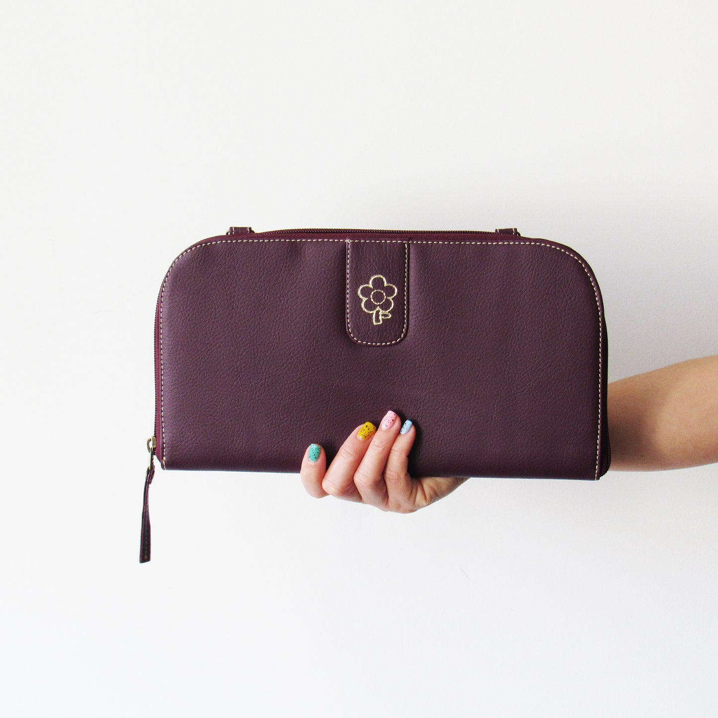 PALETTE CLUTCH & BANDOLERA VINOTINTO