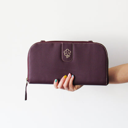 PALETTE CLUTCH & BANDOLERA VINOTINTO