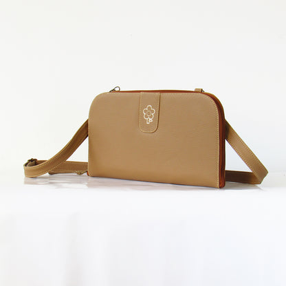 PALETTE CLUTCH & BANDOLERA CARAMELO - CCS