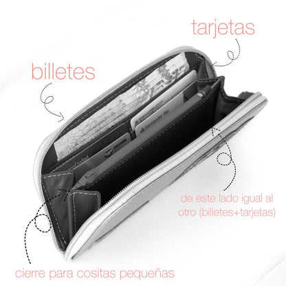 2 BILLETERAS DE CUERO ORO Y PLATA